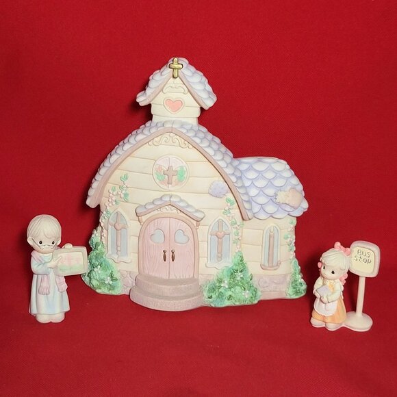 Precious Moments Village Collection Sunday Morning Church Service 1994 - Picture 14 of 15